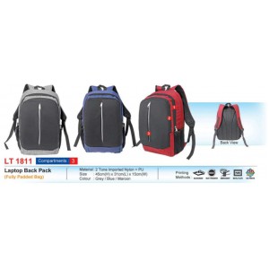 [Laptop Back Pack] Laptop Back Pack (Fully Padded Bag)- LT1811